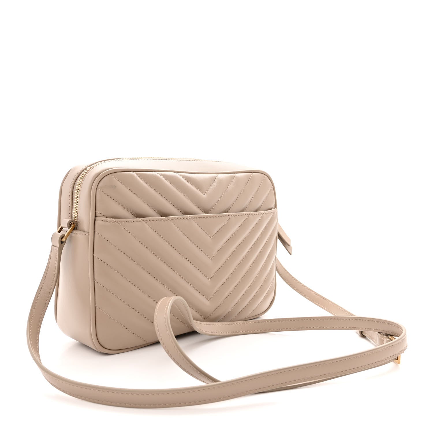 Saint Laurent Calfskin Matelasse Monogram Lou Camera Bag Dark Latte 3 of 10