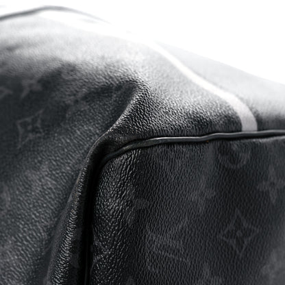 Louis Vuitton X FUJIWARA Monogram Eclipse Flash Fragment Keepall Bandouliere 55 11 of 32