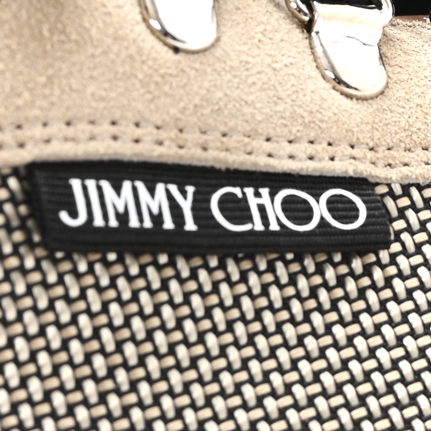 Jimmy Choo Suede Calfskin Inca Patchwork Platform Hiking Boots 39 White Sand Natural 11 of 11