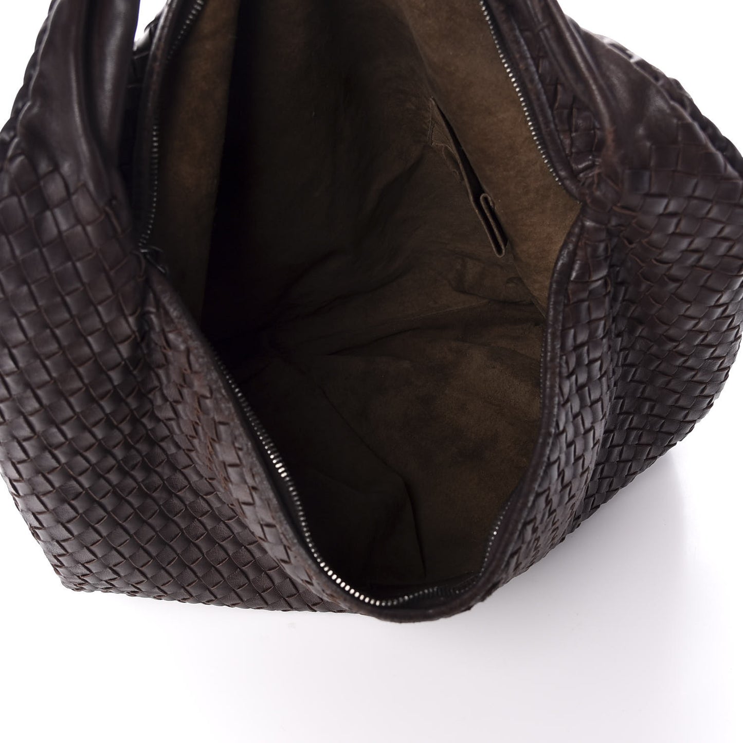 Nappa Intrecciato Large Veneta Hobo Ebano