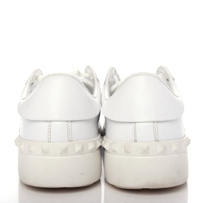 Valentino Garavani Calfskin Glitter Rockstud Open Sneakers 39 White Silver 7 of 11