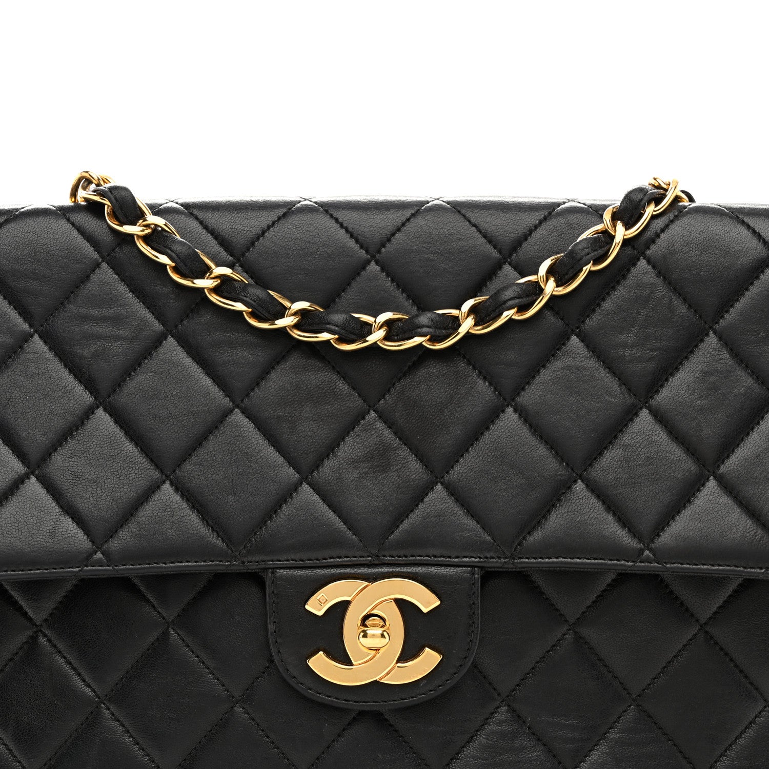 Chanel Lambskin Quilted Jumbo Single Flap Black 9 of 13