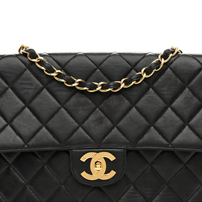 Chanel Lambskin Quilted Jumbo Single Flap Black 9 of 13