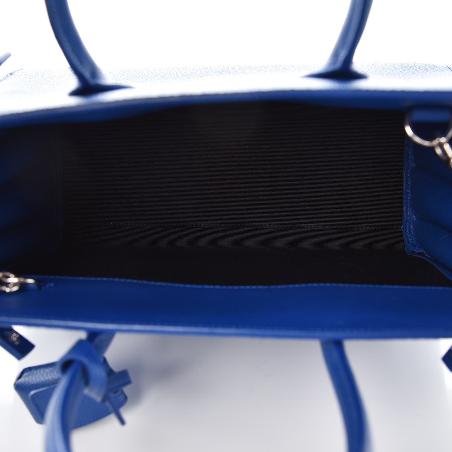 Grained Calfskin Baby Sac De Jour Flash Blue