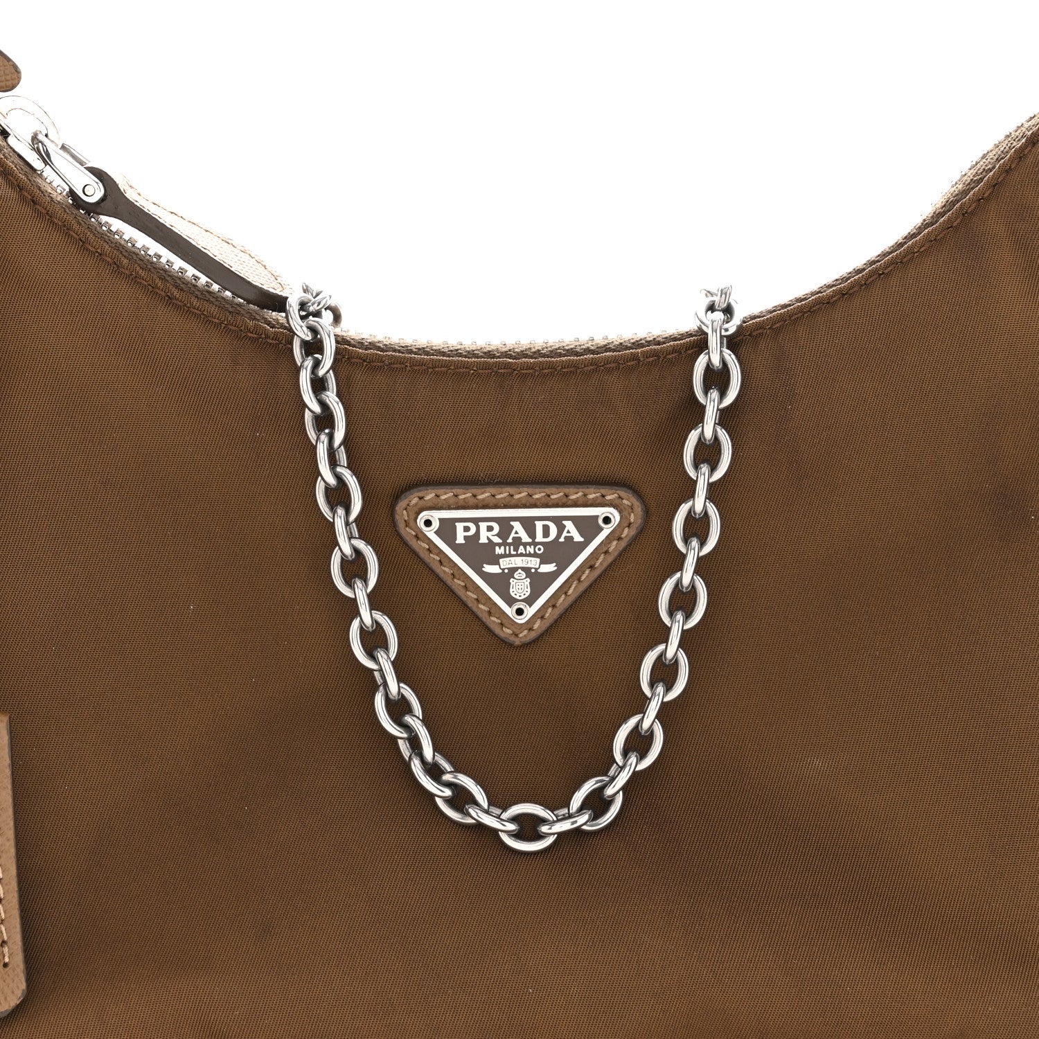 Prada Nylon Re-Edition 2005 Shoulder Bag Cacao 9 of 11