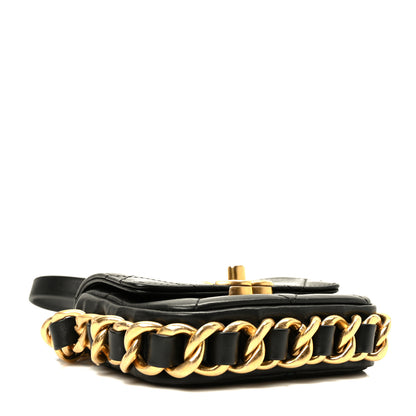 Chanel Calfskin Quilted Mini Framing Chain Bag Black 4 of 10
