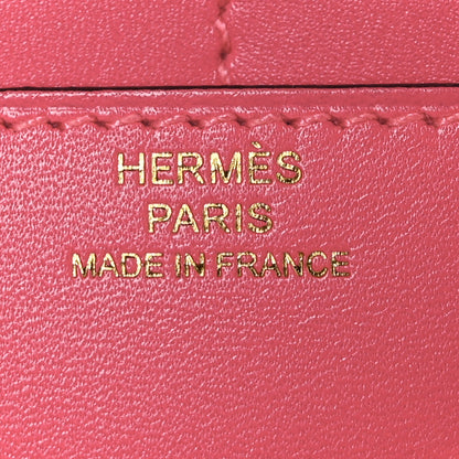 Hermes Tadelakt Constance Short Wallet Rose Lipstick 6 of 9