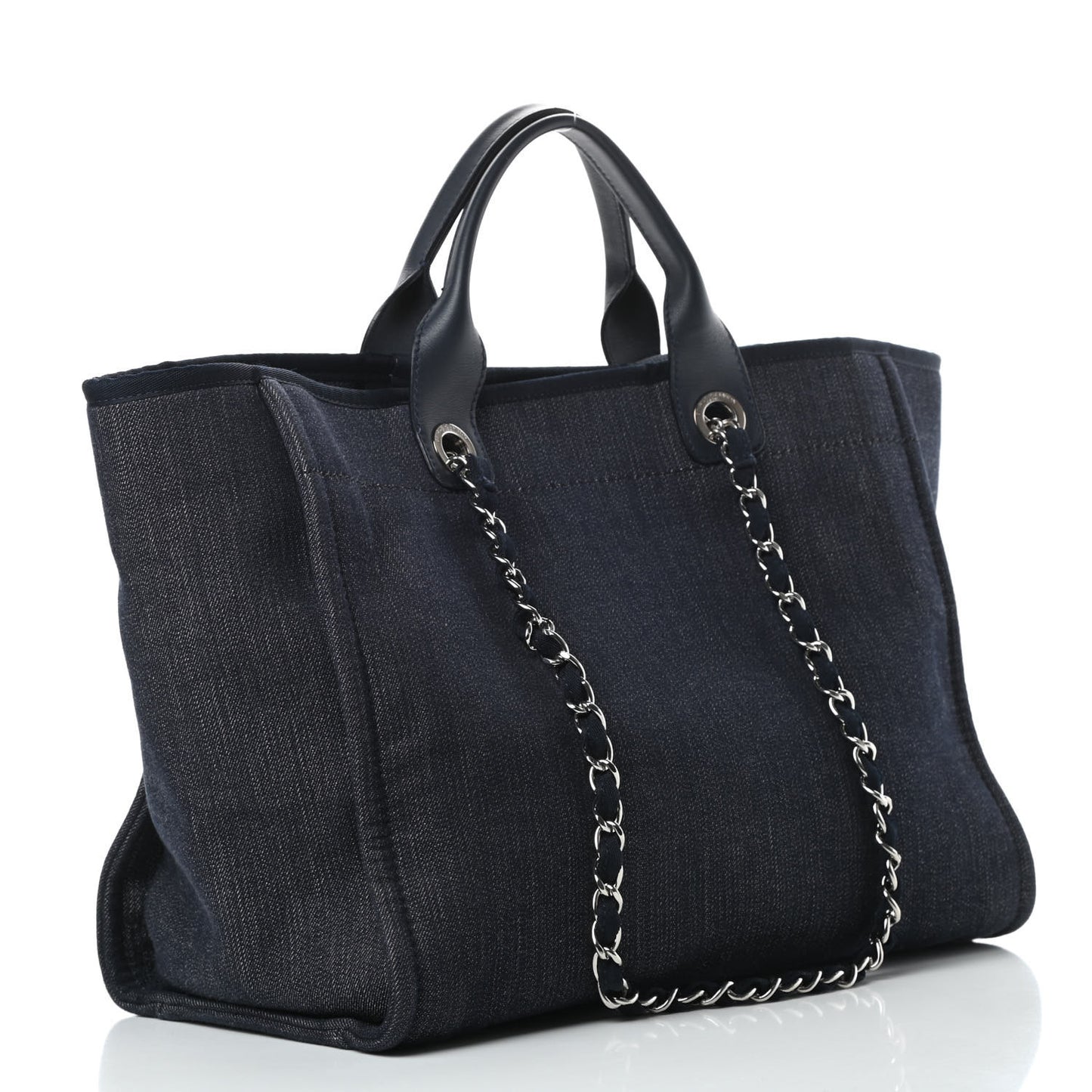 Denim Medium Deauville Tote Dark Blue