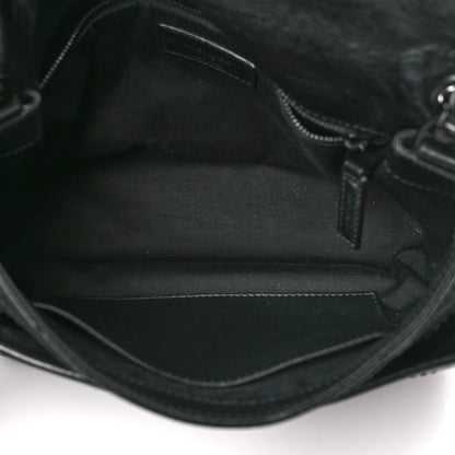 Saint Laurent Crinkled Calfskin Matelasse Monogram Medium Niki Chain Satchel Black 5 of 12
