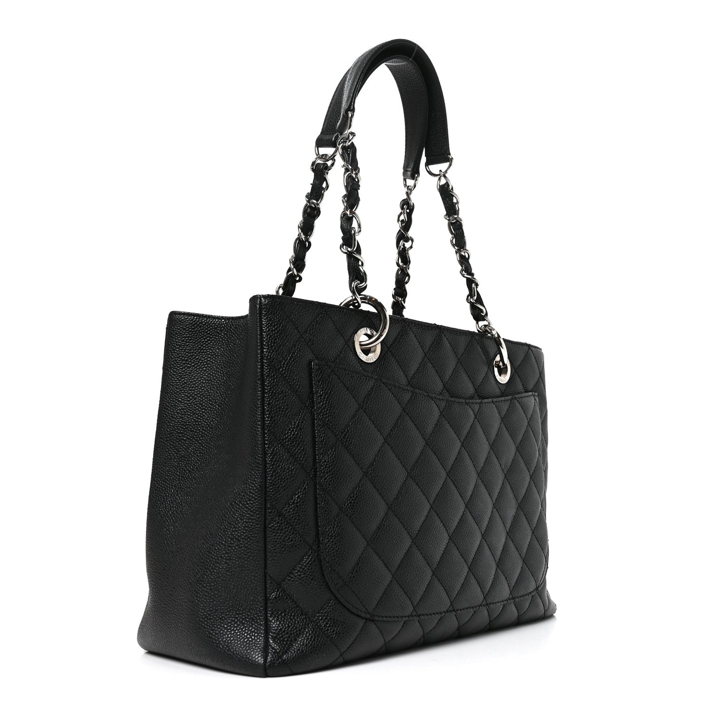 Caviar Quilted Grand Shopping Tote GST Black