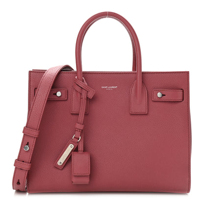 Saint Laurent Grained Calfskin Baby Supple Sac De Jour Dark Rose 1 of 9