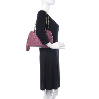 Gucci Pebbled Calfskin Small Soho Bowler Peonia Flower 2 of 10