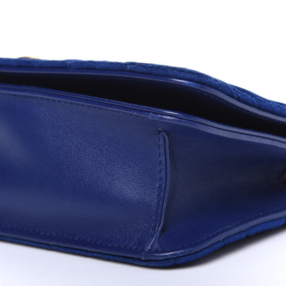 Gucci Velvet Matelasse GG Marmont Mini Bag Cobalt Blue 13 of 14