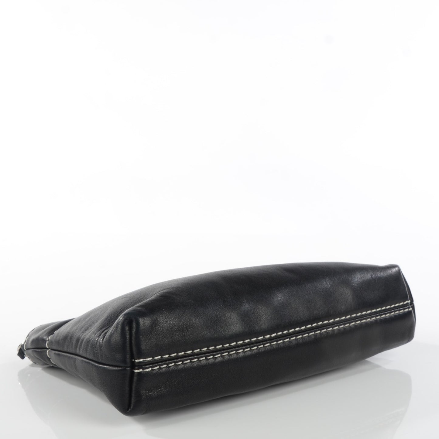 Leather Lax Pochette Bag Black