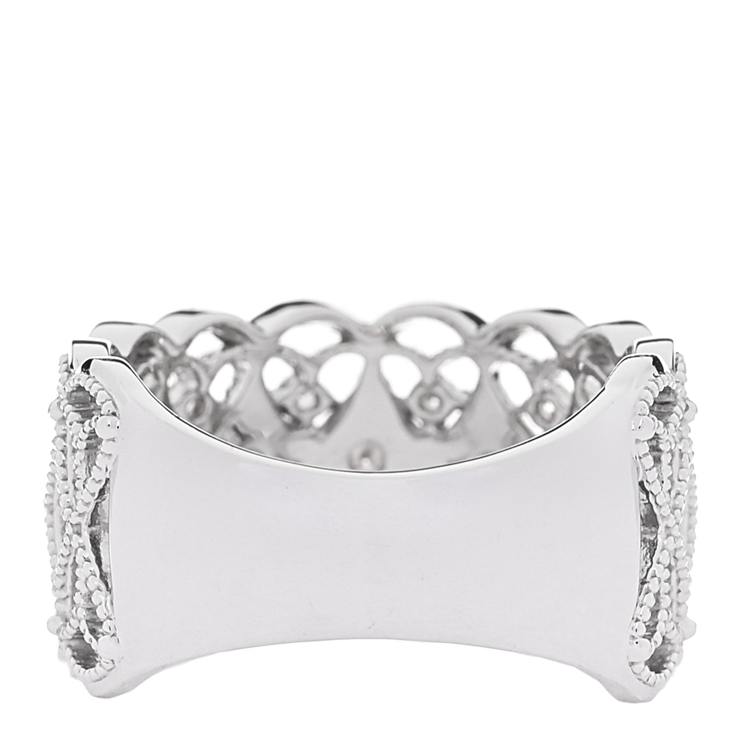 Parker & West by FASHIONPHILE 18K White Gold Diamond .35ctw Milgrain Band Ring  53 6.25 3 of 5