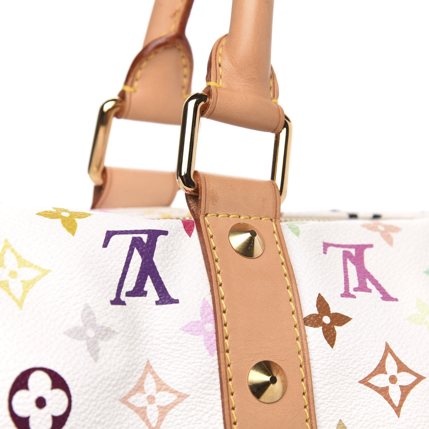 Louis Vuitton Monogram Multicolor Keepall 45 White 10 of 15