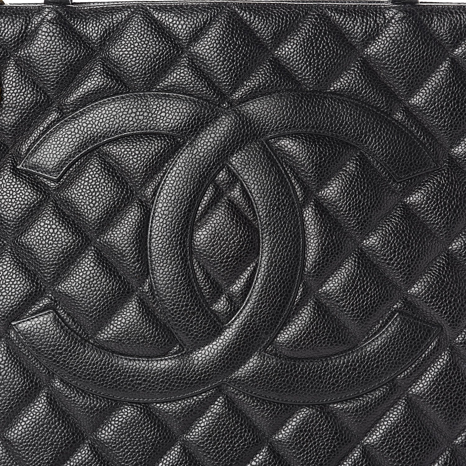 Chanel Caviar Quilted Medallion Tote Black 9 of 12