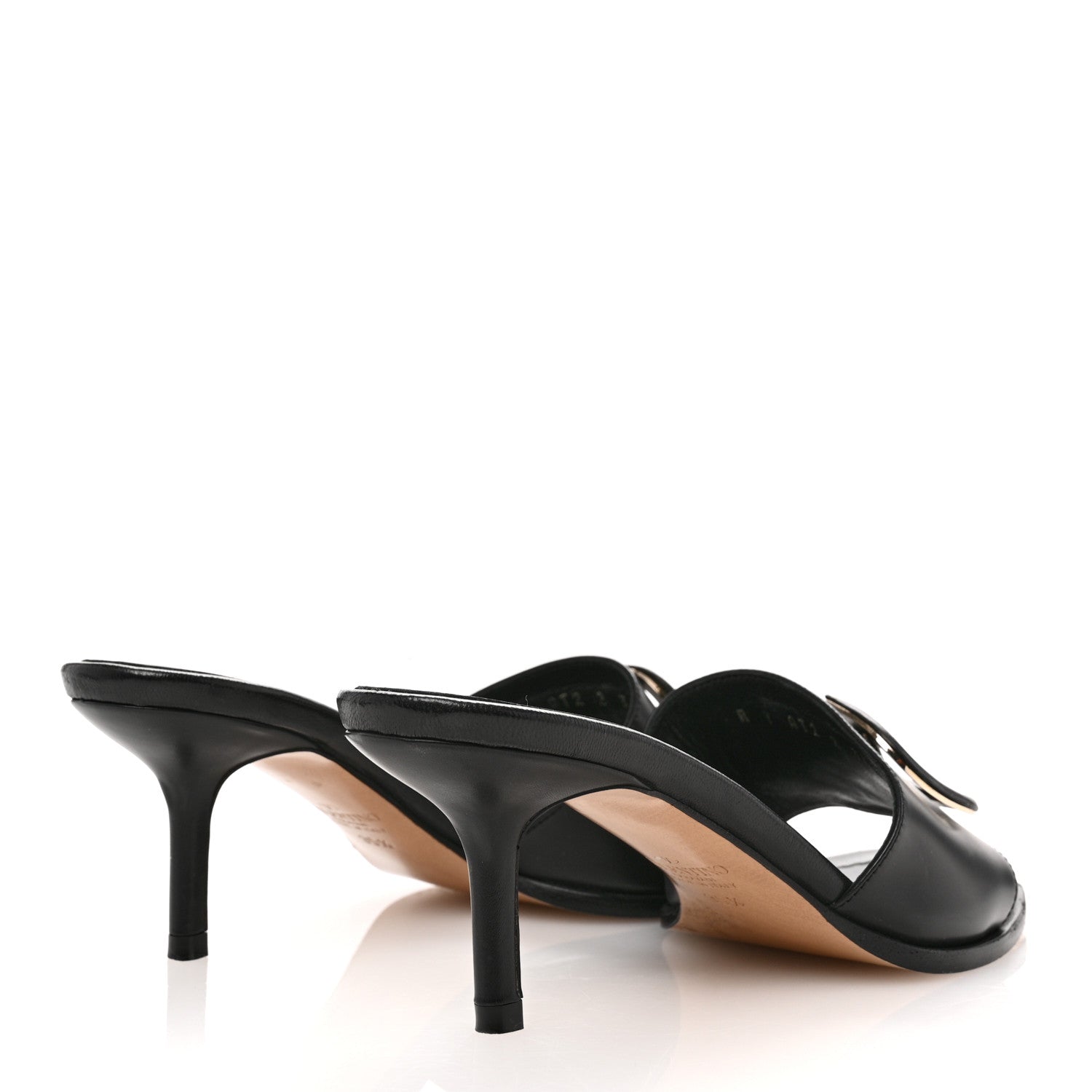 Valentino Garavani Calfskin VLogo 65mm Slide Sandals 35.5 Black 5 of 11