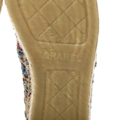 Chanel Tweed Grosgrain CC Espadrilles 39 Multicolor 8 of 9