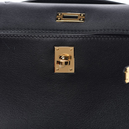 Hermes Swift Kelly Pochette Clutch Black 25 of 31