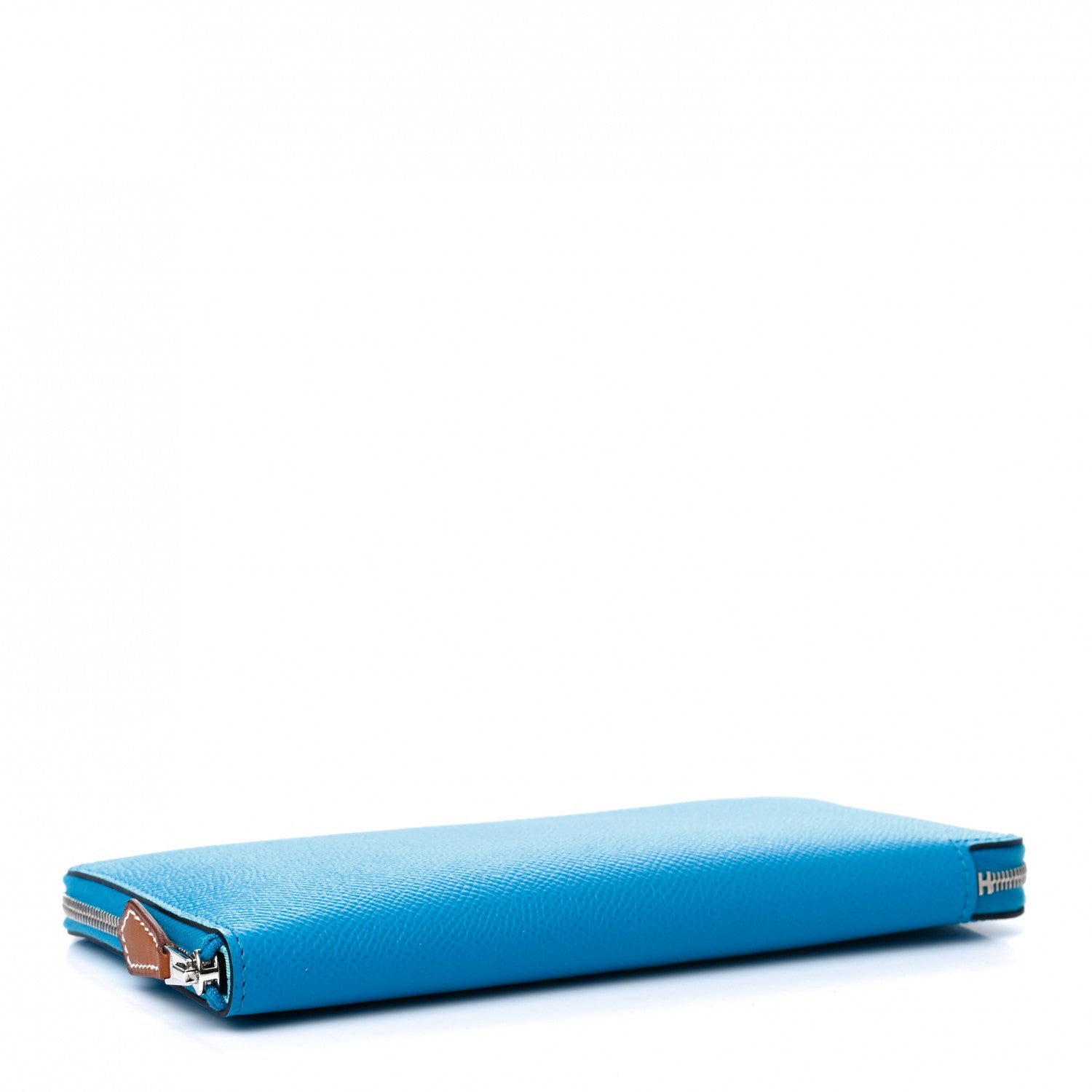 Hermes Epsom Silk'In Wallet Bleu Frida 4 of 7
