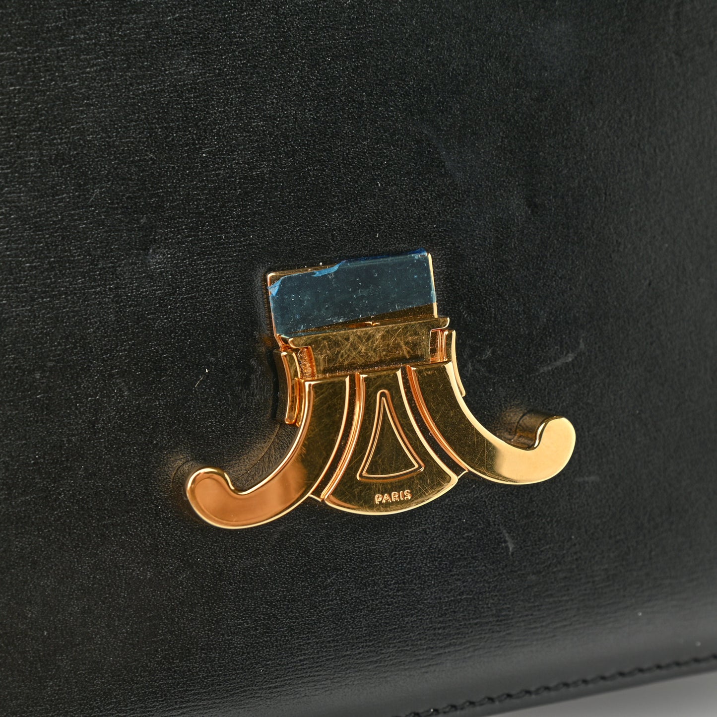 Shiny Calfskin Medium Triomphe Black