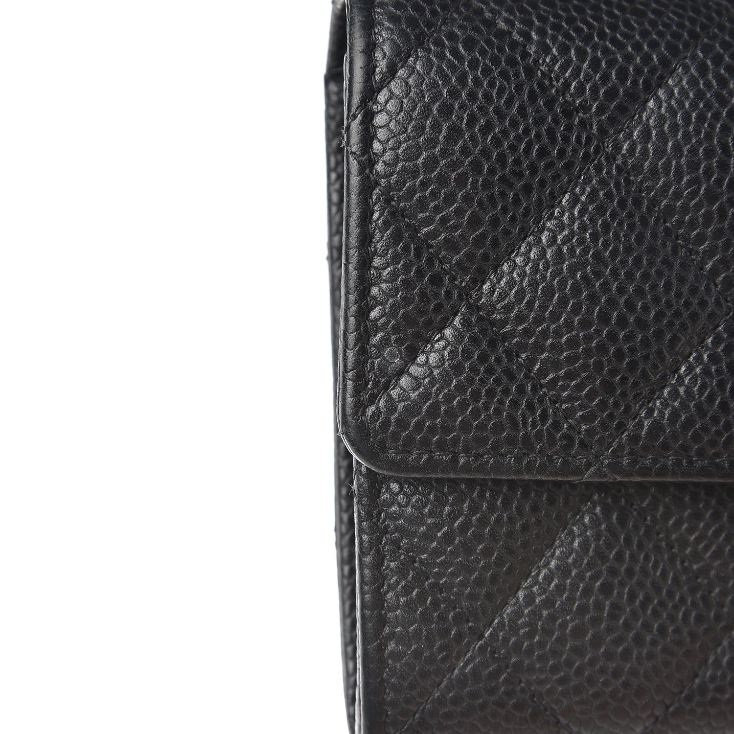 Chanel Caviar Quilted Large Gusset Flap Wallet Black 13 of 14