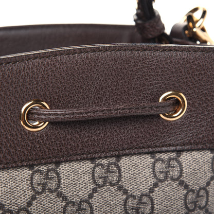 Gucci GG Supreme Monogram Web Small Ophidia Bucket Bag Brown 9 of 15
