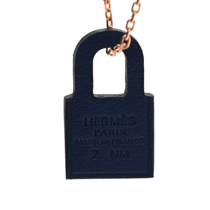 Hermes Swift Small O'Kelly Pendant Necklace Deep Blue 6 of 8