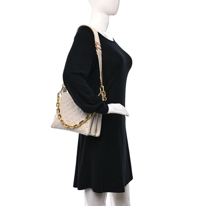 Louis Vuitton Lambskin Embossed Monogram Coussin PM Beige Cream 2 of 11