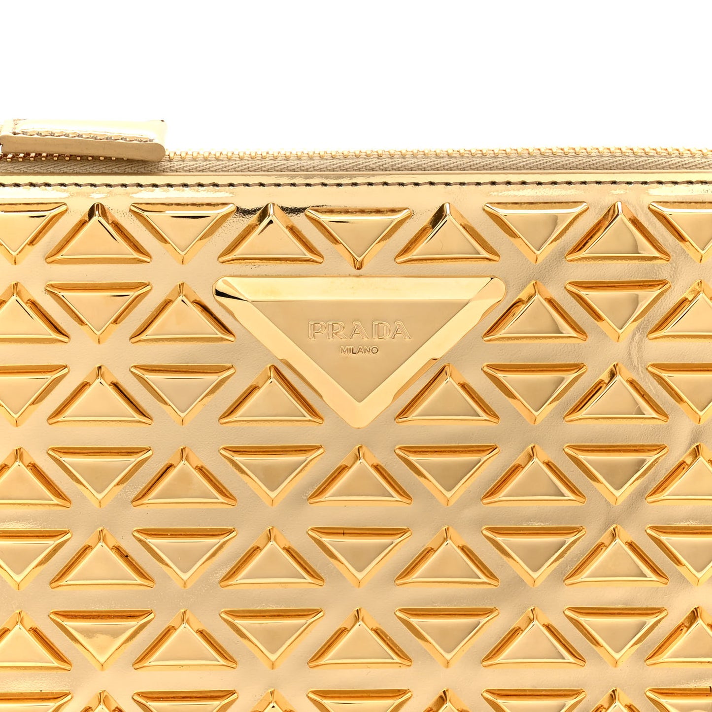 Metallic Vitello Studded Mini Bag Platino