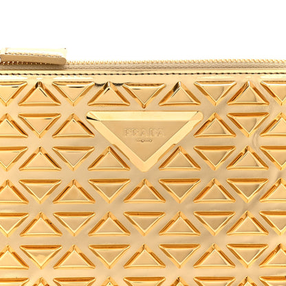 Prada Metallic Vitello Studded Mini Bag Platino 7 of 12