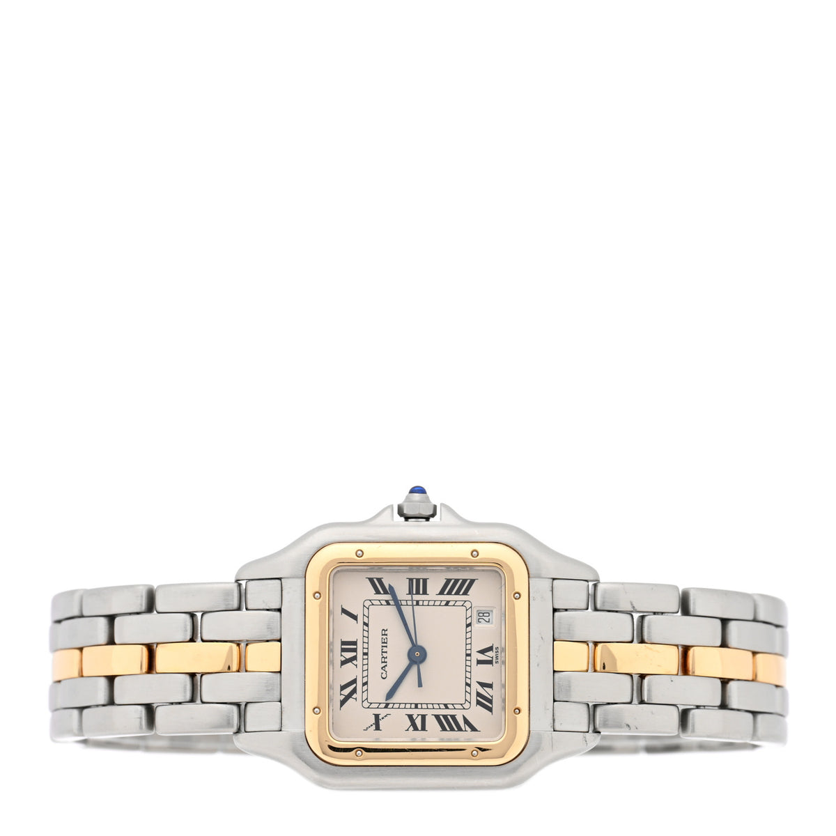 Stainless Steel 18K Yellow Gold 27mm Panthere Quartz Watch