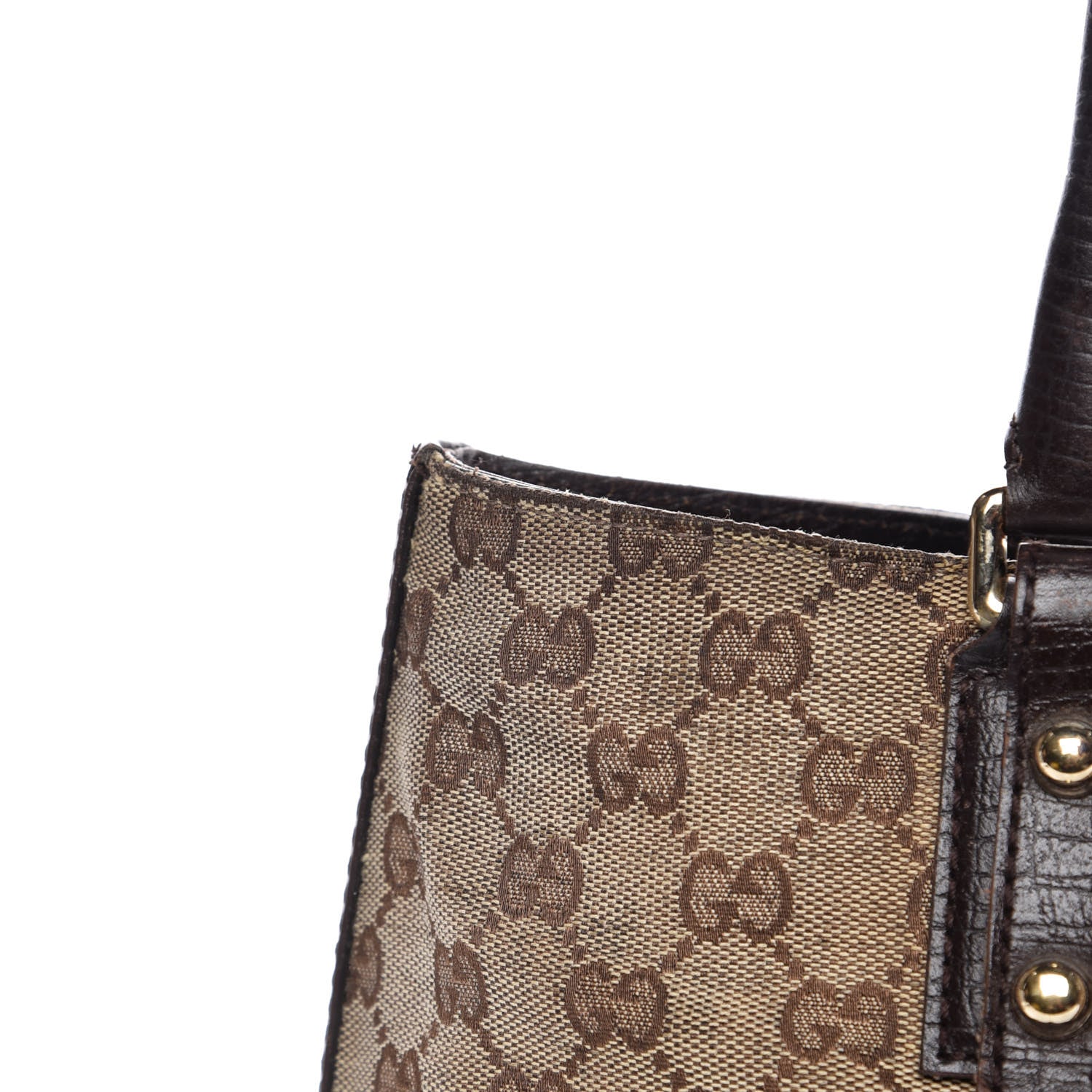 Gucci Monogram Medium Hasler Tote Dark Brown 18 of 24