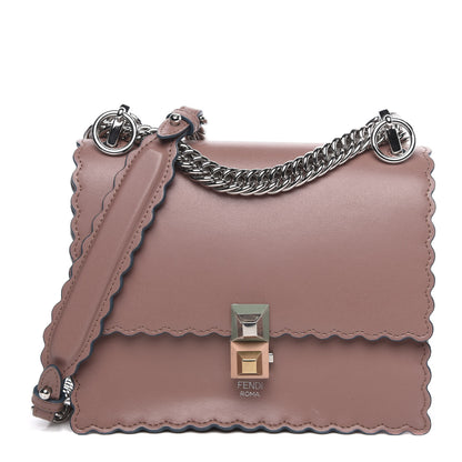 Fendi Vitello Liberty Scalloped Studded Small Kan I Shoulder Bag English Rose 1 of 10