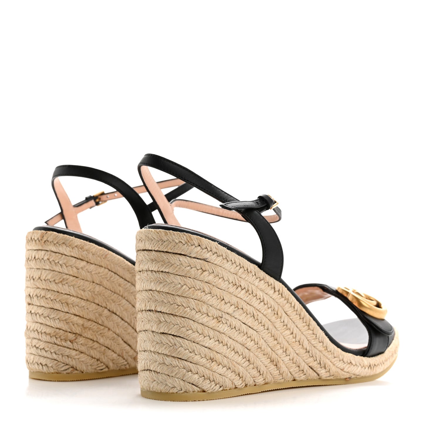 Galassia Aitana Espadrille 10/95mm Wedge Sandals 39.5 Black