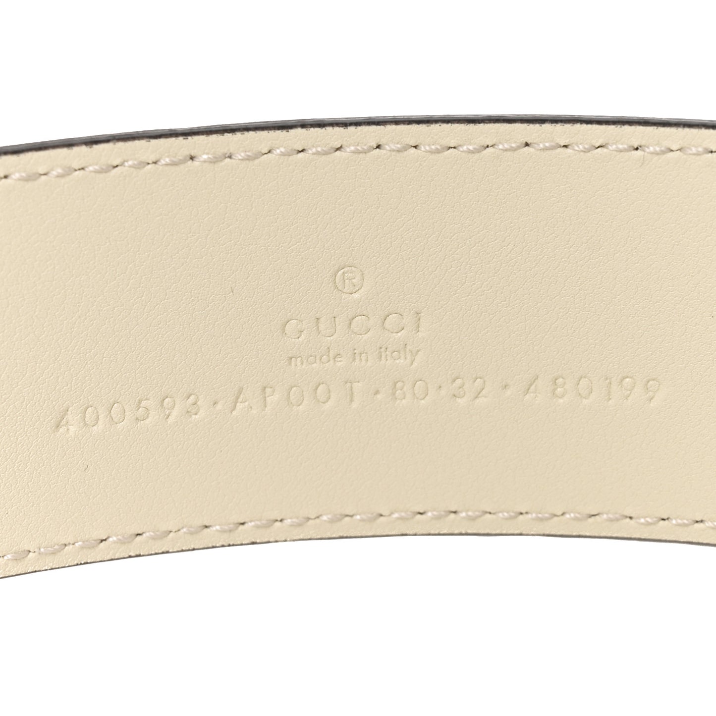 Calfskin Double G 40mm Belt 80 32 Mystic White