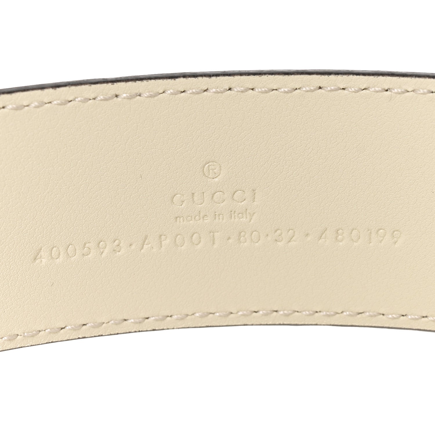 Gucci Calfskin Double G 40mm Belt 80 32 Mystic White 4 of 5