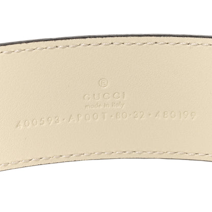 Gucci Calfskin Double G 40mm Belt 80 32 Mystic White 4 of 5