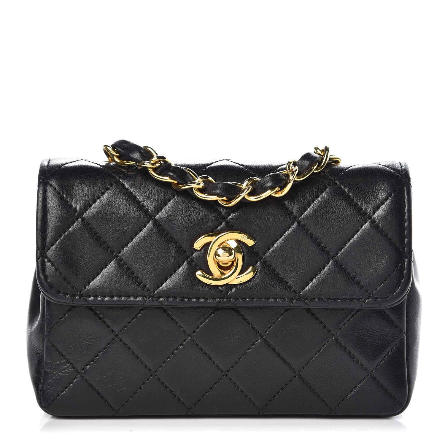 Chanel Lambskin Quilted Extra Mini Flap Black 1 of 10