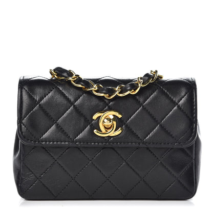 Chanel Lambskin Quilted Extra Mini Flap Black 1 of 10