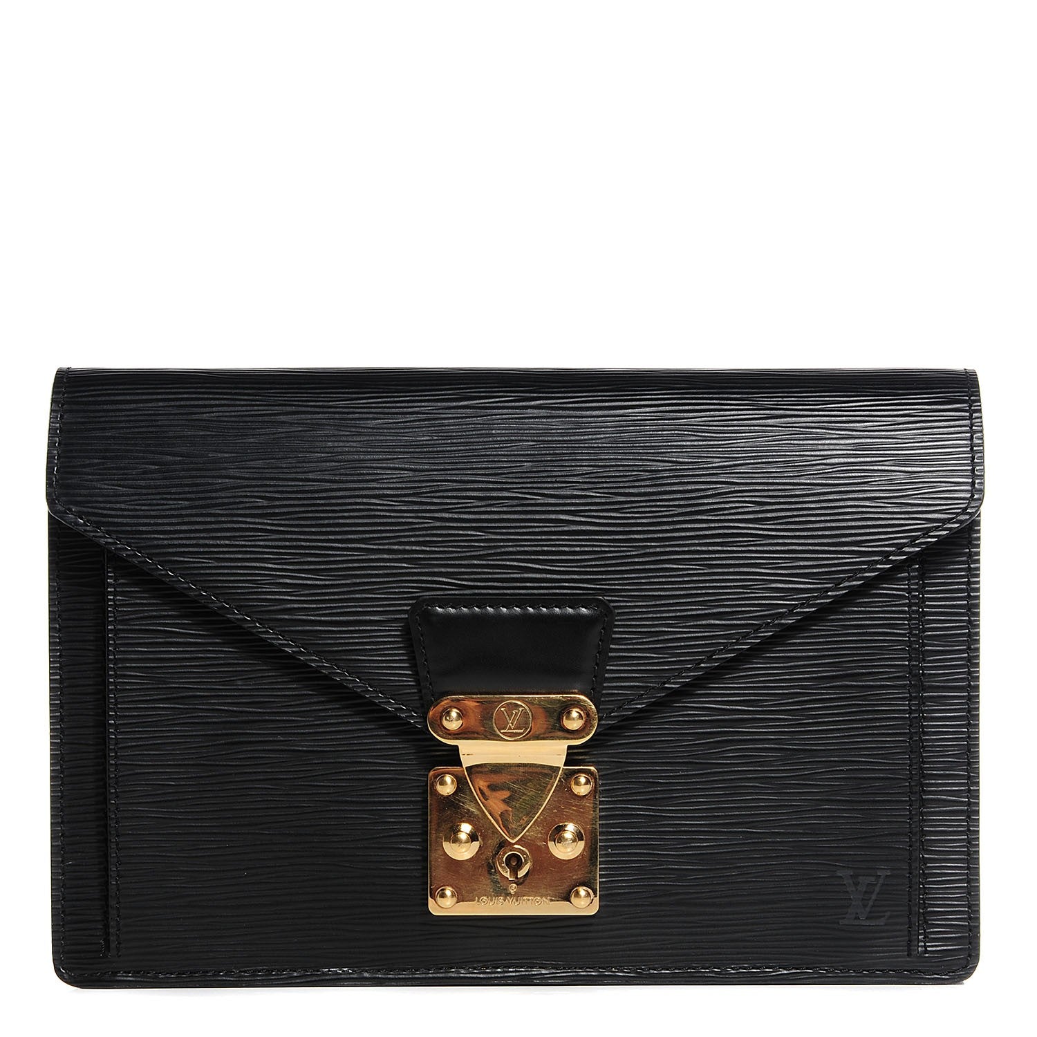 Louis Vuitton Epi Pochette Sellier Dragonne Clutch Black 1 of 7