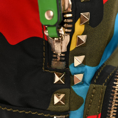 Valentino Garavani Nylon Psychedelic Camouflage Medium Rockstud Backpack Multicolor 12 of 12