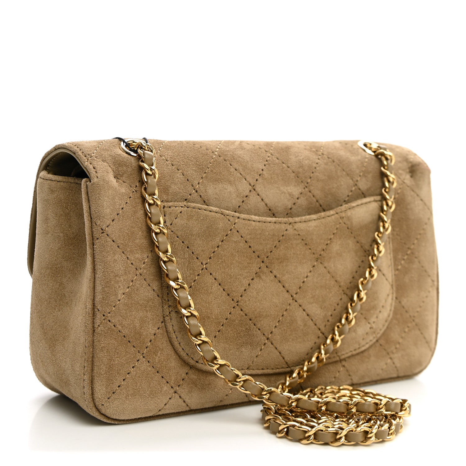 Chanel Suede Calfskin Mini Souplissimo Flap Dark Beige 3 of 11