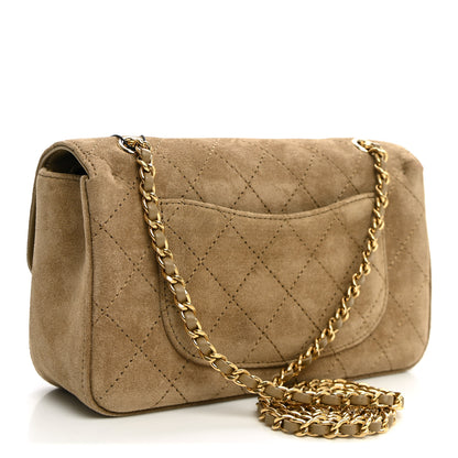 Chanel Suede Calfskin Mini Souplissimo Flap Dark Beige 3 of 11
