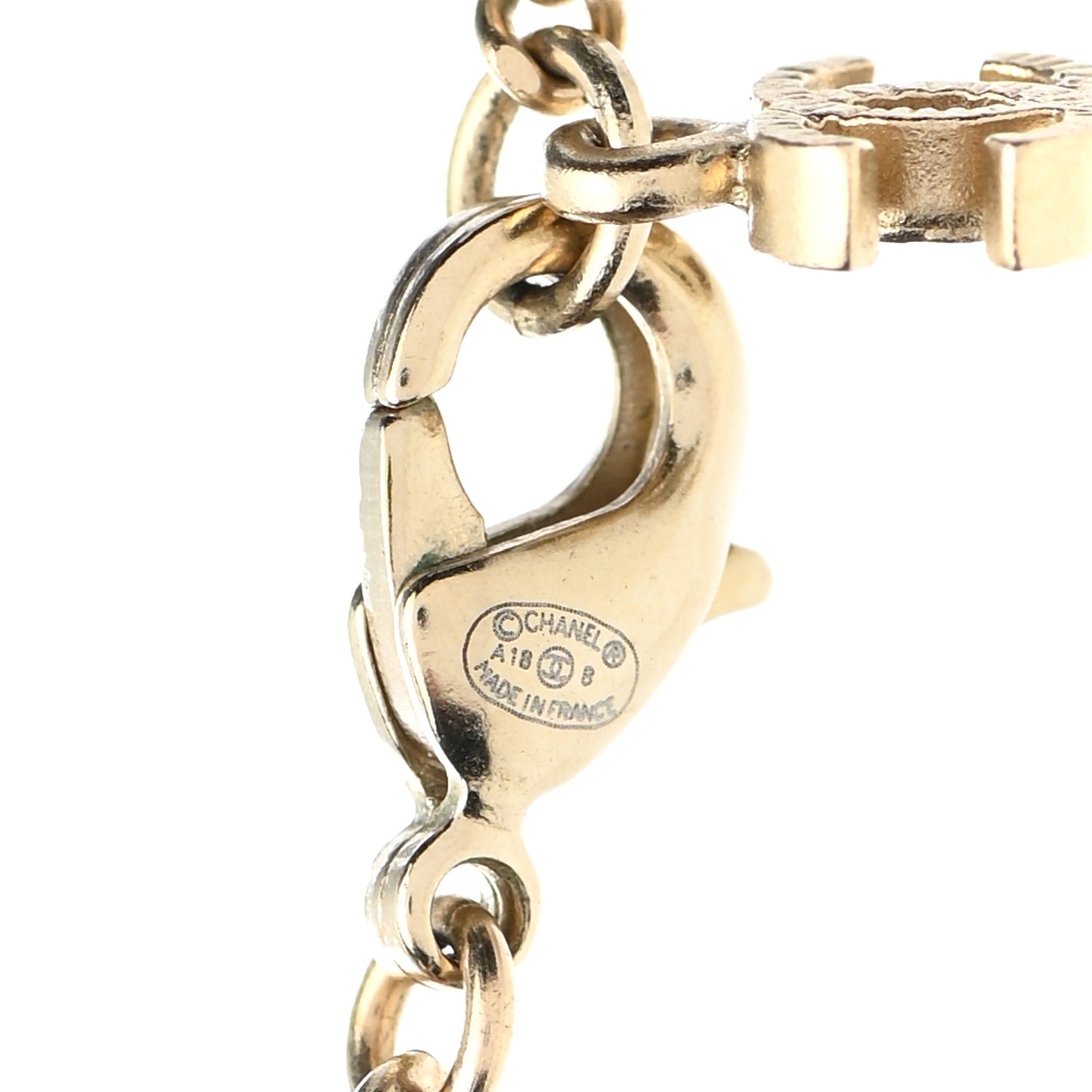 Crystal CC Pendant Necklace Gold