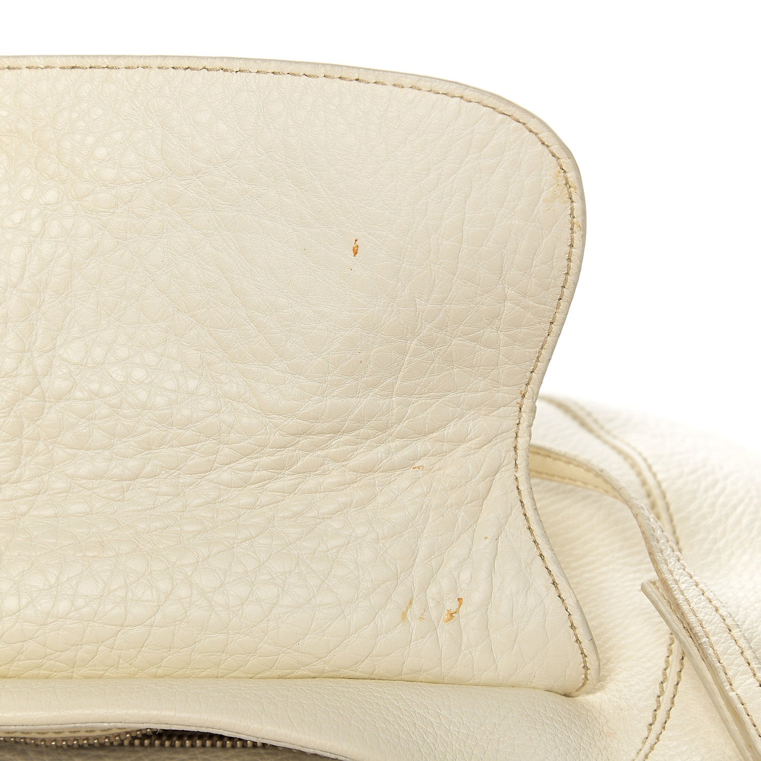 Prada Vitello Daino Metal Bar Top Handle Shoulder Bag White 12 of 18