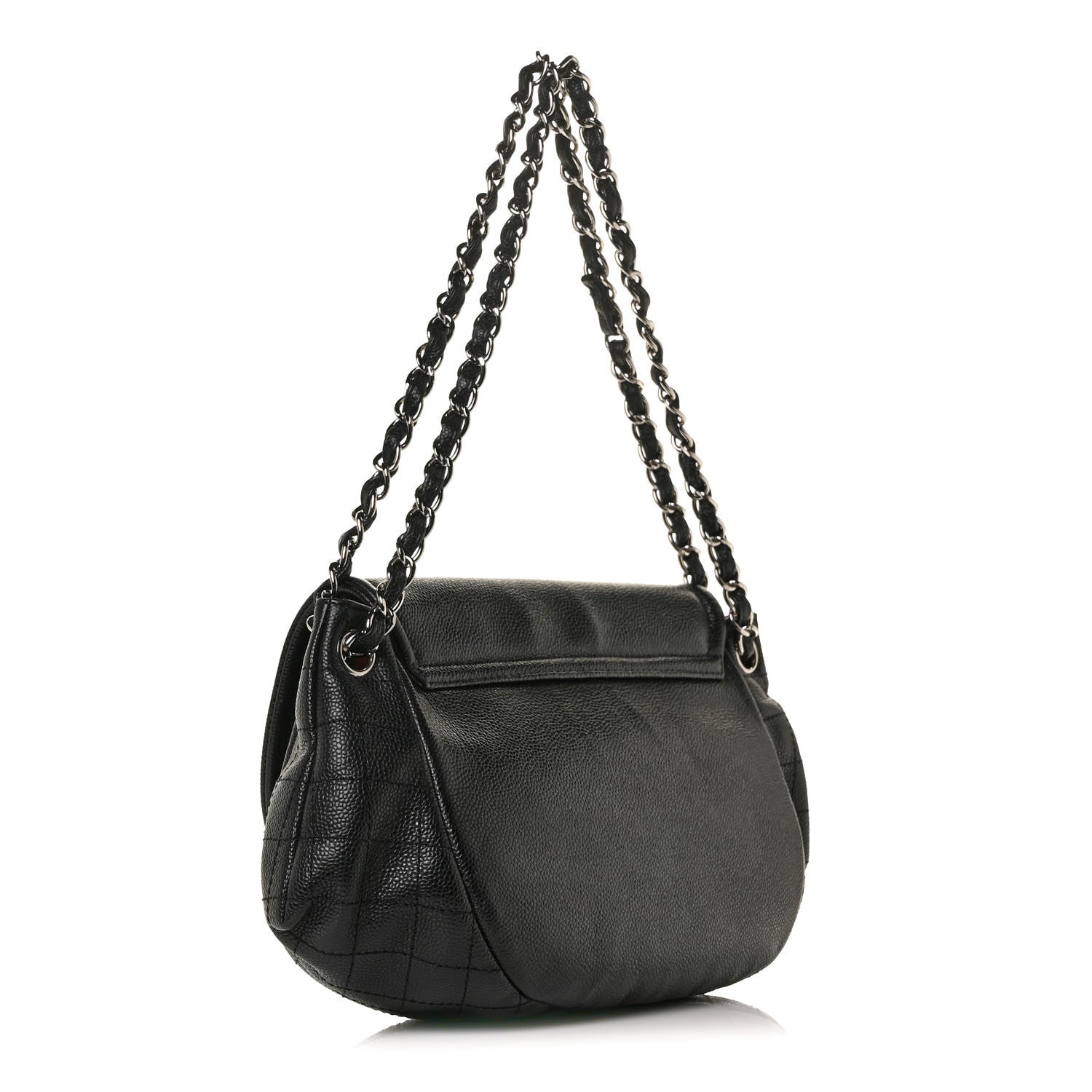 Chanel Caviar Half Moon Large Flap Black 3 of 9