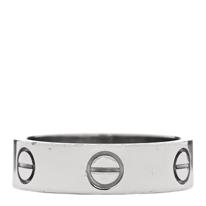 Cartier 18K White Gold 5.5mm LOVE Ring 55 7.25 3 of 4