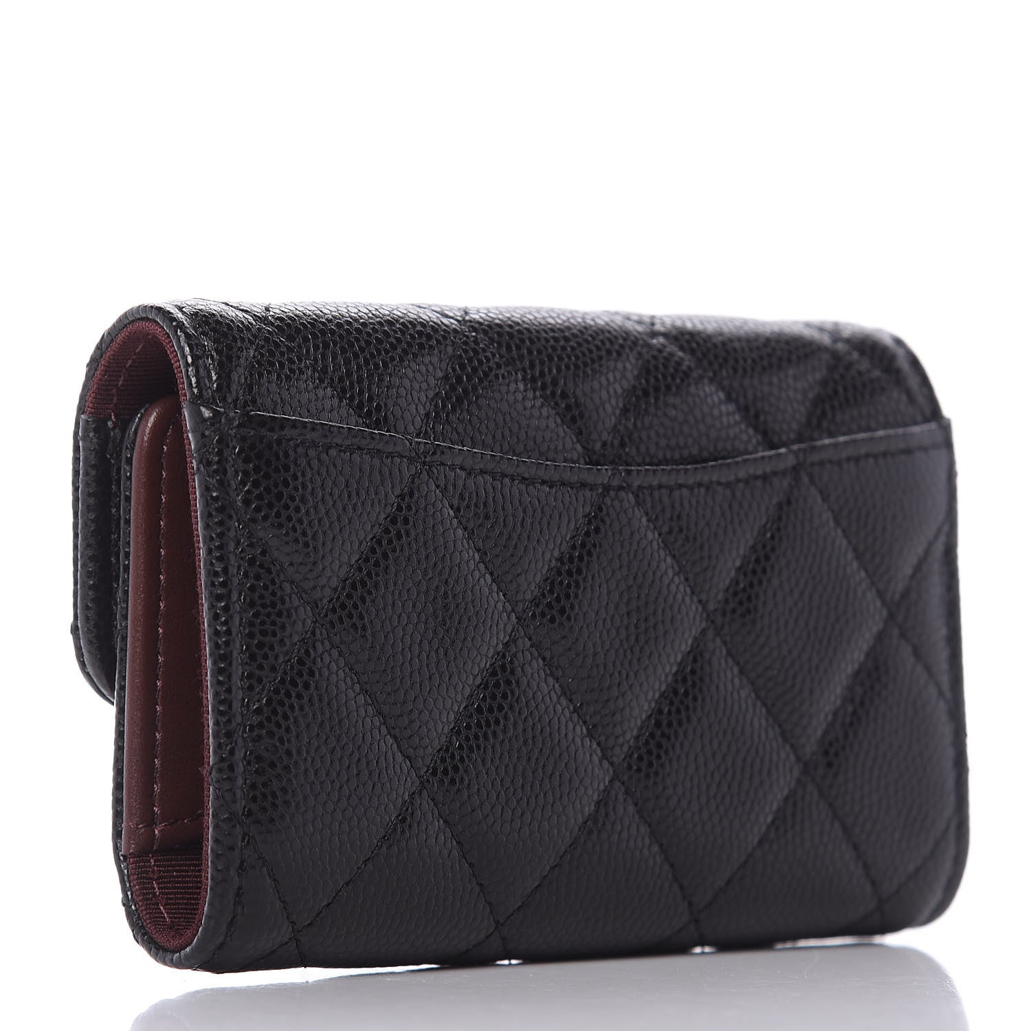 Chanel Caviar Quilted Classic 4 Key Holder Wallet Black 3 of 11